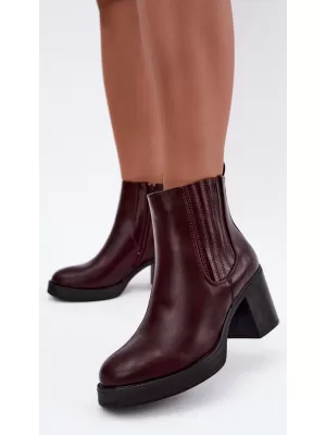 Dámské kotníkové boty BOTO 5322 BURGUNDY