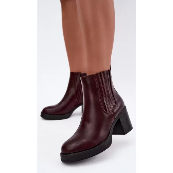  Dámské kotníkové boty BOTO 5322 BURGUNDY 