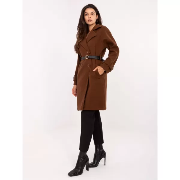  Dámský kabát RUE PARIS IT-PL-FL5712.84 BROWN 