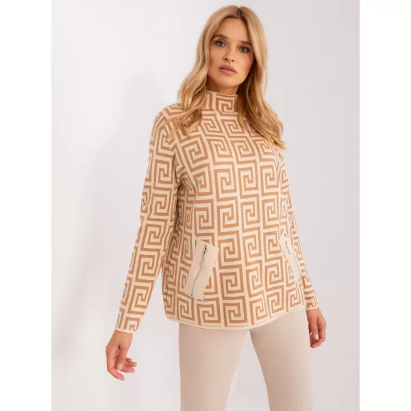  Dámský svetr WOOL FASHION ITALIA AT-SW-2341.00P CAMEL 