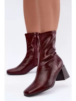 Dámské kotníkové boty BOTO D-332 BURGUNDY