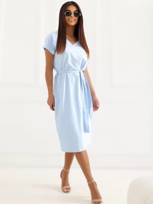 Dámské šaty RUE PARIS RV-SK-A1447.78 LIGHT BLUE