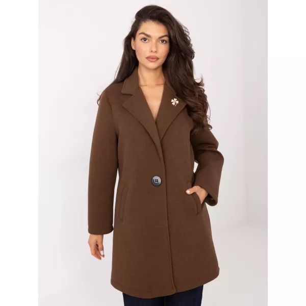  Dámský kabát RUE PARIS IT-PL-FL8153.60 BROWN 