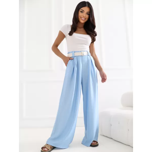  Dámské kalhoty RUE PARIS IT-SP-10358.16 LIGHT BLUE 