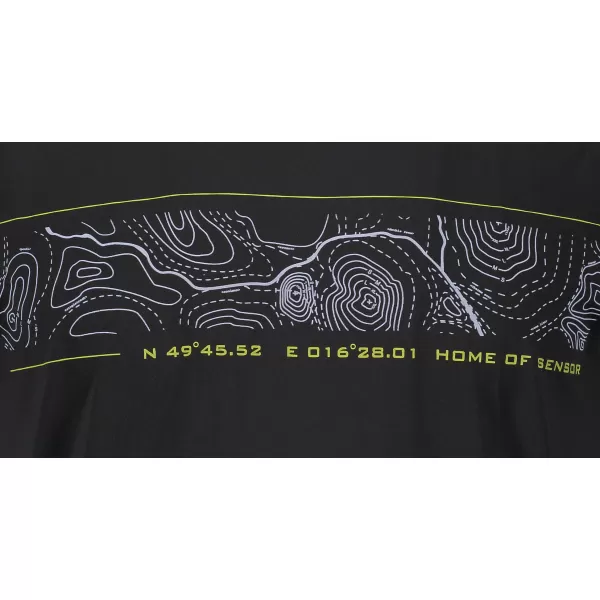  Pánské tričko SENSOR PERFORMANCE TEE GPS ČERNÁ 