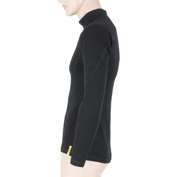  Pánské termoprádlo Sensor Double Face Merino Wool rolák zip černá 