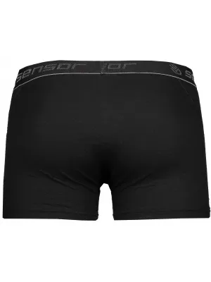 Pánské boxerky Sensor Double Face Merino Wool černá