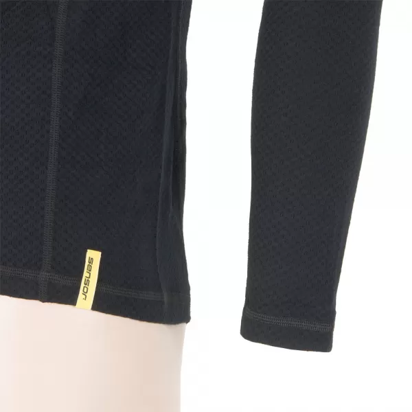  Pánské termoprádlo Sensor Double Face Merino Wool rolák zip černá 