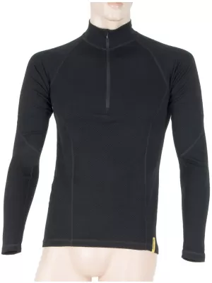 Pánské termoprádlo Sensor Double Face Merino Wool rolák zip černá