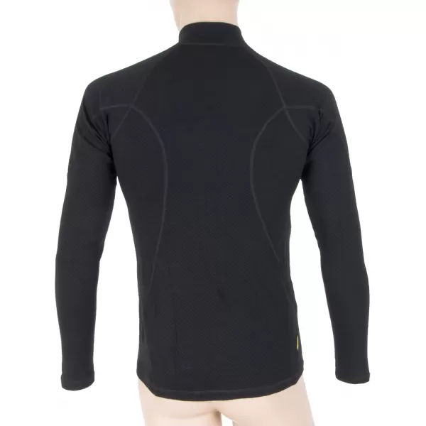  Pánské termoprádlo Sensor Double Face Merino Wool rolák zip černá 