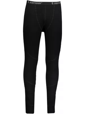 Pánské termo kalhoty DOUBLE FACE MERINO WOOL ČERNÁ