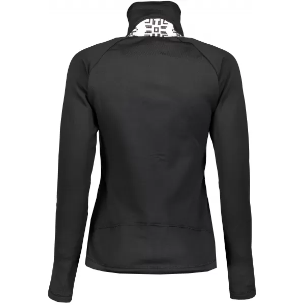  Dámská mikina SENSOR TECNOSTRETCH PATTERN celozip 17200076 ČERNÁ 