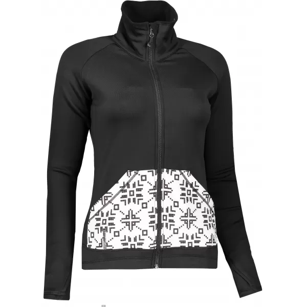  Dámská mikina SENSOR TECNOSTRETCH PATTERN celozip 17200076 ČERNÁ 