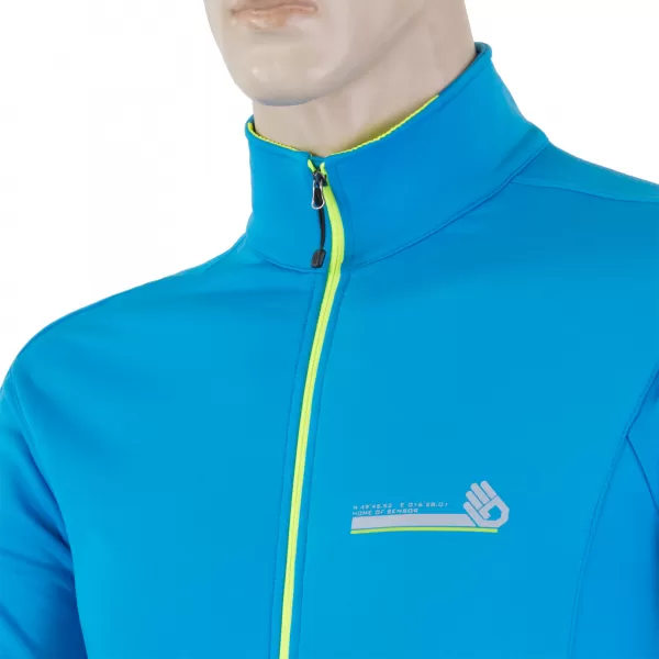  Pánská sportovní bunda SENSOR PROFI M 17200082 ČERNÁ/MODRÁ 