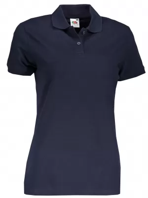 Dámské triko s límečkem FRUIT OF THE LOOM FIT POLO DEEP NAVY