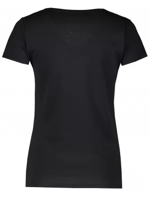 Dámské tričko FRUIT OF THE LOOM LADY FIT V-NECK BLACK