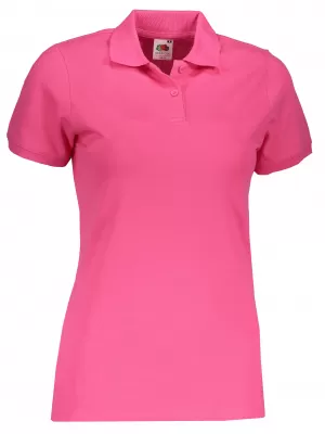 Dámské triko s límečkem FRUIT OF THE LOOM FIT POLO FUCHSIA