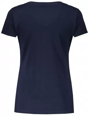 Dámské tričko FRUIT OF THE LOOM LADY FIT VALUEWEIGHT V-NECK T DEEP NAVY