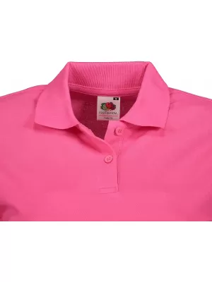 Dámské triko s límečkem FRUIT OF THE LOOM FIT POLO FUCHSIA