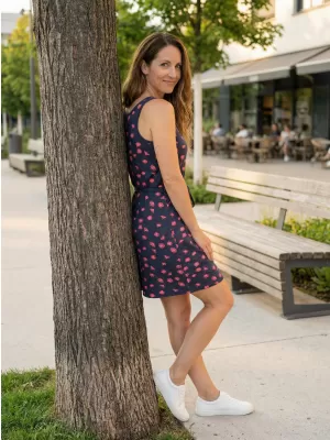 Dámské šaty ALTISPORT BEGONIA LSKN197 TMAVĚ MODRÁ