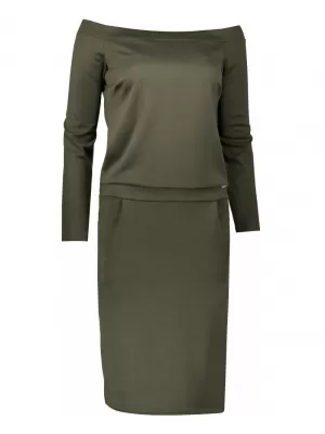 Dámské šaty NUMOCO A225-1 KHAKI