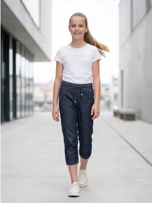 Dívčí 3/4 kalhoty SAM 73 GS 516 TMAVÁ DENIM