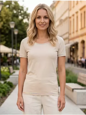 Dámské triko SAM 73 LINDIA LTSN483 BÉŽOVÁ