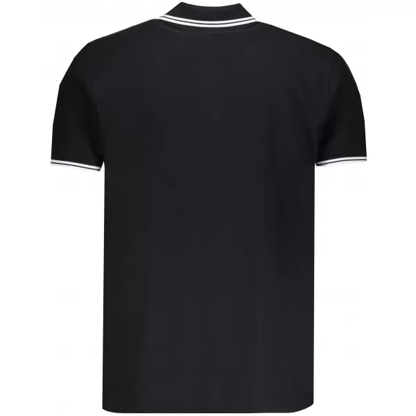 Pánské triko s límečkem FRUIT OF THE LOOM PREMIUM TIPPED POLO BLACK/WHITE 