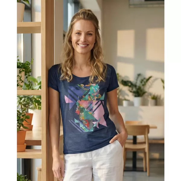  Dámské triko KIXMI INGRID TMAVĚ MODRÁ 