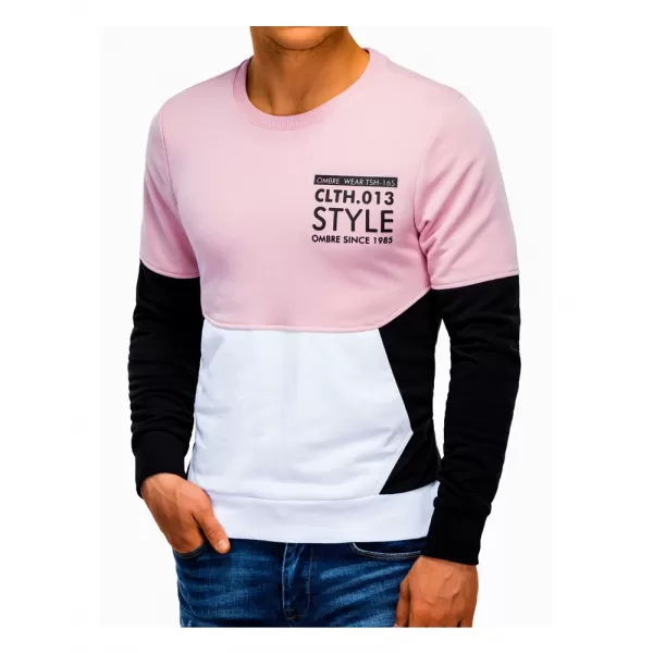 Pánská mikina OMBRE AB936 BLACK 