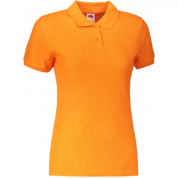  Dámské triko s límečkem FRUIT OF THE LOOM LADY-FIT PREMIUM POLO ORANGE 