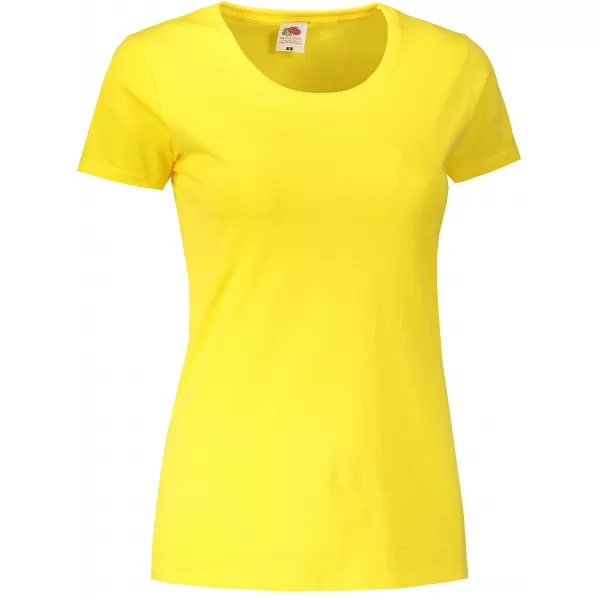  Dámské triko FRUIT OF THE LOOM LADY-FIT VALUEWEIGHT T YELLOW 