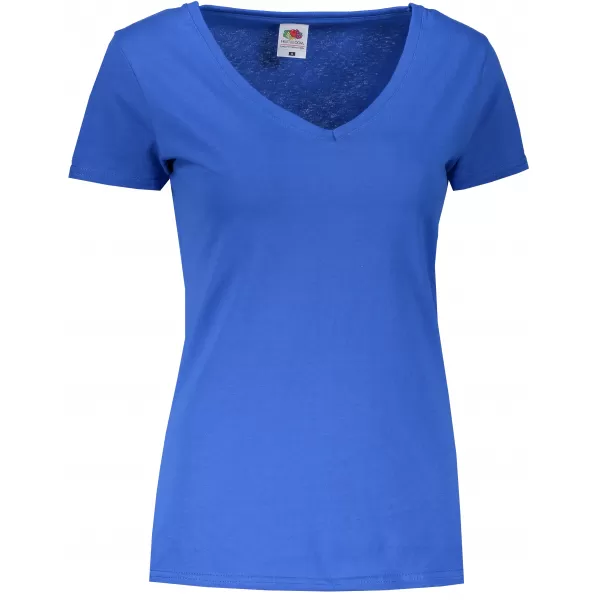  Dámské triko FRUIT OF THE LOOM VALUEWEIGHT V-NECK T ROYAL BLUE 