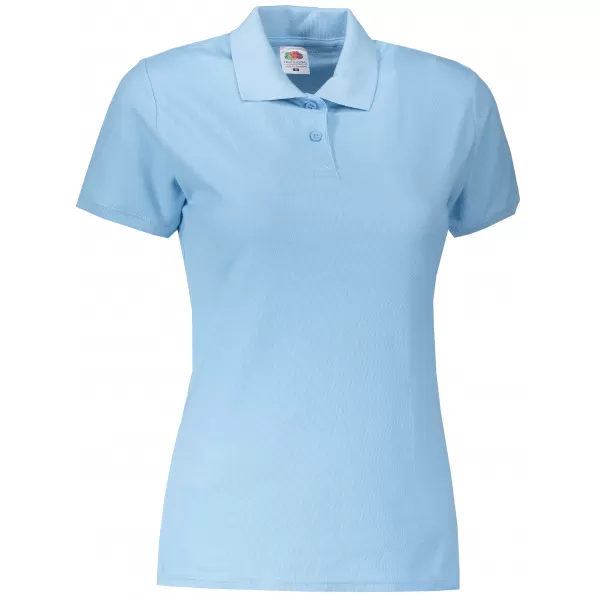  Dámské triko s límečkem FRUIT OF THE LOOM LADY-FIT PREMIUM POLO SKY BLUE 