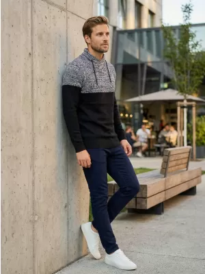 Pánský svetr ALTISPORT HIEUX MPLP076 ČERNÁ