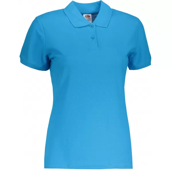  Dámské triko s límečkem FRUIT OF THE LOOM LADY-FIT PREMIUM POLO AZURE BLUE 