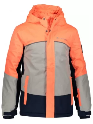 Dětská lyžařská bunda ALPINE PRO SARDARO 2 KJCP154 ORANŽOVÁ/ŠEDÁ