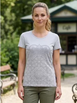 Dámské triko s krátkým rukávem SAM 73 LTSP531 SVĚTLE ŠEDÁ