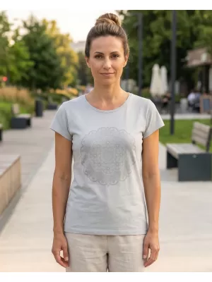Dámské triko s krátkým rukávem SAM 73 LTSP534 SVĚTLE ŠEDÁ
