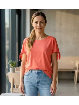 Dámské triko s krátkým rukávem ALTISPORT NIALA LTSR671 ORANŽOVÁ