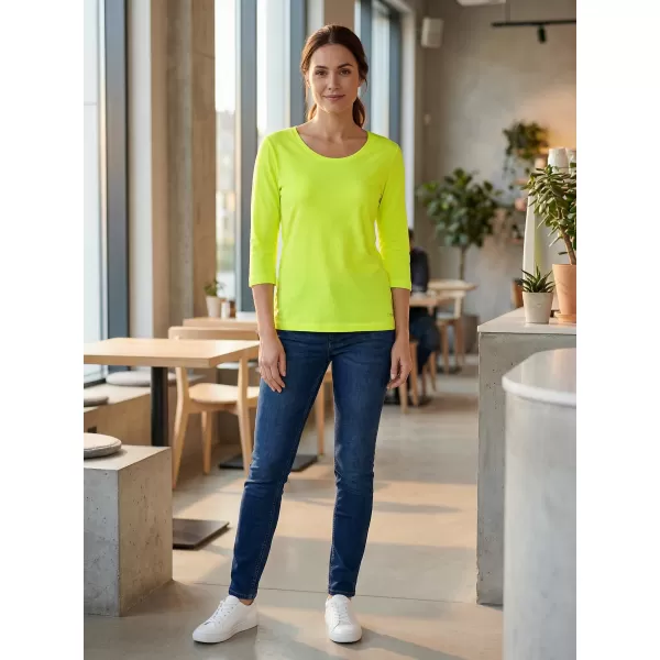  Dámské triko s 3/4 rukávem ALTISPORT MARAXA LTSR670 ŽLUTÁ 