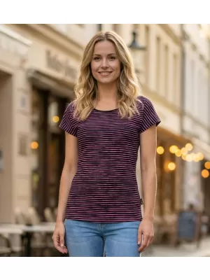 Dámské triko s krátkým rukávem ALTISPORT GOBNATA LTSR640 ČERNÁ