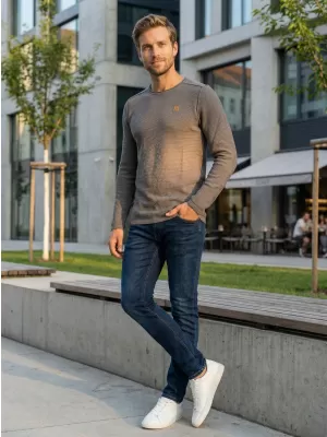 Pánský svetr ALTISPORT QUOD MPLR079 ŠEDÁ
