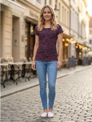 Dámské triko s krátkým rukávem ALTISPORT GOBNATA LTSR640 ČERNÁ