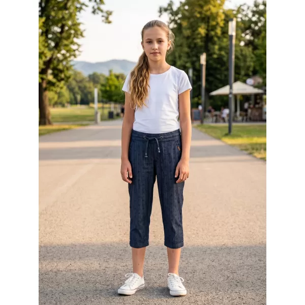  Dívčí 3/4 kalhoty SAM 73 GS 523 TMAVÝ DENIM 