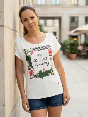 Dámské triko s krátkým rukávem KIXMI JENNY BÍLÁ