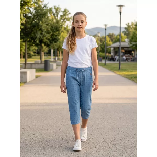  Dívčí 3/4 kalhoty SAM 73 GS 523 SVĚTLÝ DENIM 