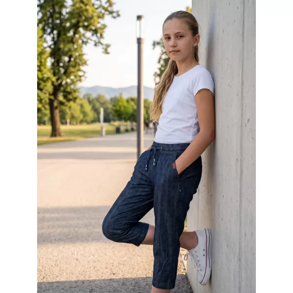  Dívčí 3/4 kalhoty SAM 73 GS 523 TMAVÝ DENIM 