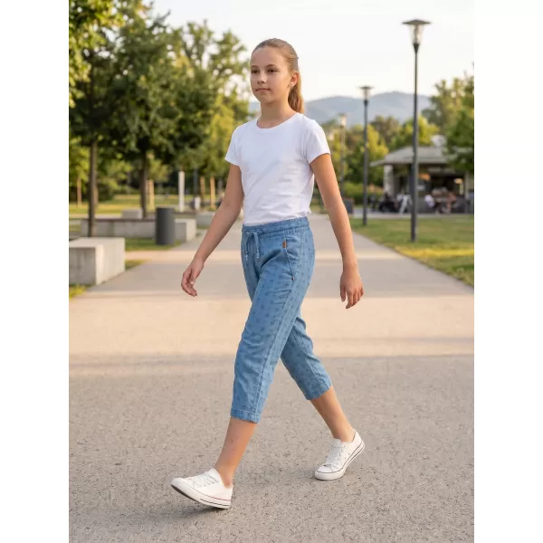  Dívčí 3/4 kalhoty SAM 73 GS 523 SVĚTLÝ DENIM 