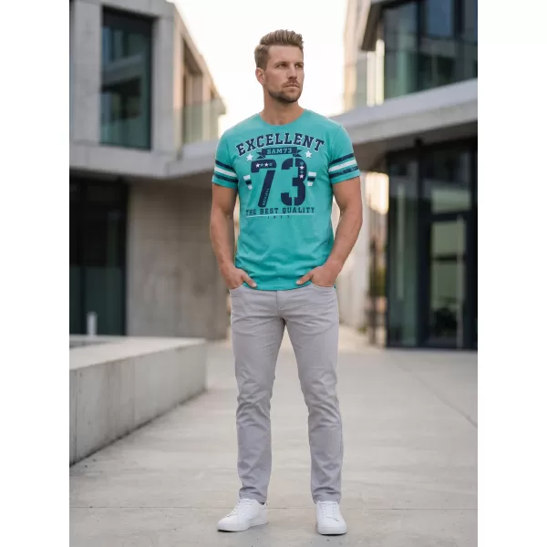  Pánské triko s krátkým rukávem SAM 73 MT 762 ZELENÁ NEON 